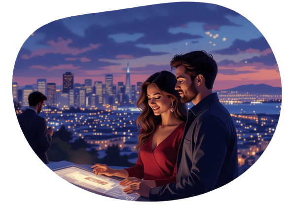 Evening of Wonder at the Exploratorium After Dark date idea illustration