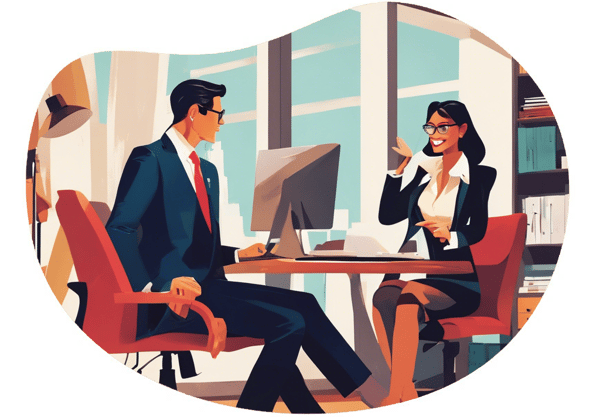 Executive Suite Seduction date idea illustration