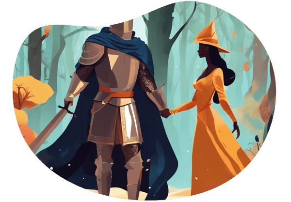 Fantasy Quest Lovers' Adventure date idea illustration