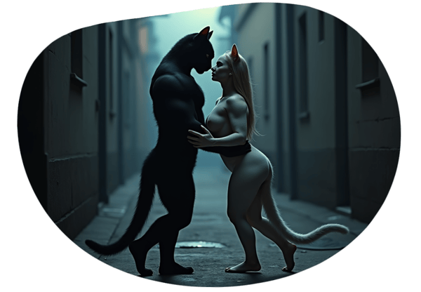 Feline Frenzy date idea illustration