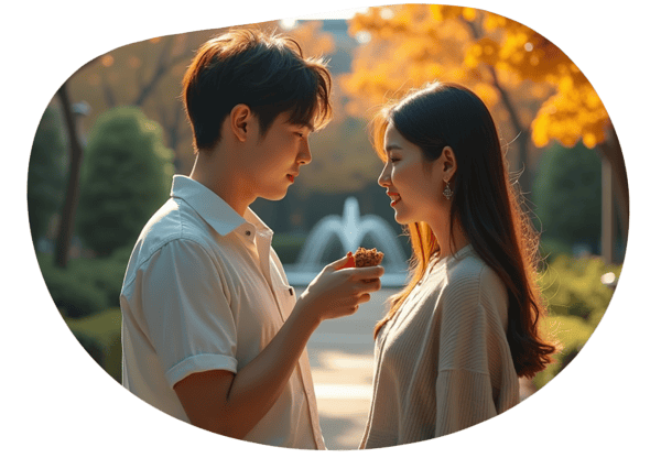 Forbidden Campus Snacks date idea illustration