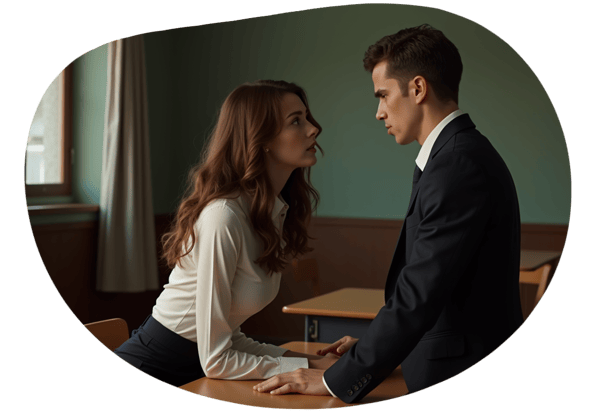 Forbidden Classroom Desire date idea illustration