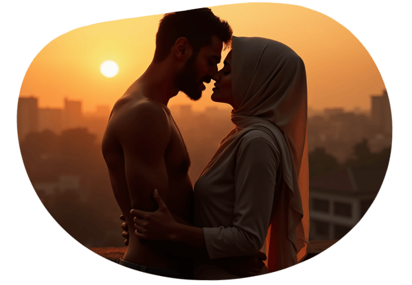 Forbidden Desire: A Blasphemous Encounter date idea illustration