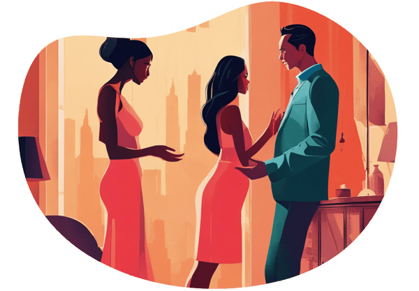 Forbidden Desire: A Tale of Love in Secret Shadows date idea illustration