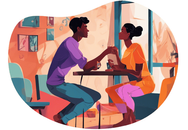 Frenemies to Friends with Benefits date idea illustration