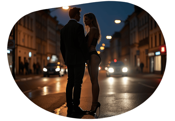 Gefährliches Spiel auf dem Straßenstrich in Leipzig date idea illustration