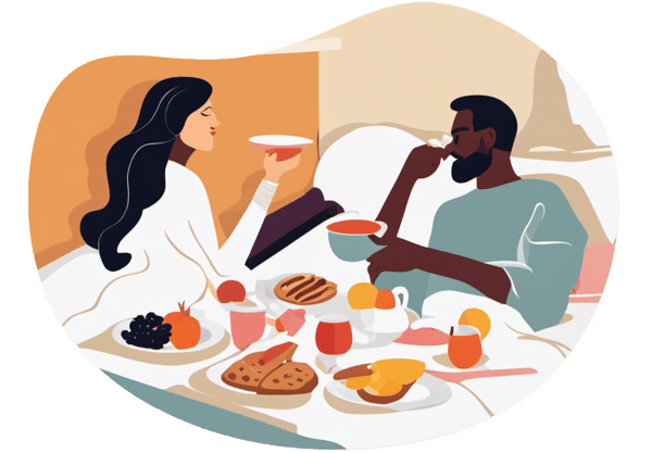 Gourmet Adventure at Home date idea illustration