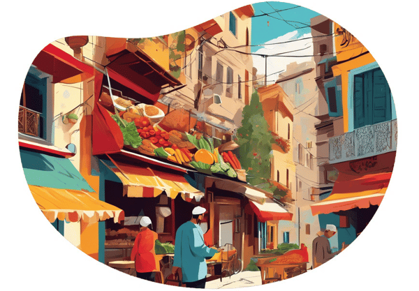 Gourmet Food Tour of Istanbul date idea illustration