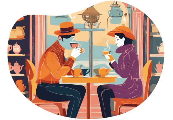 Historical Istanbul Tea Tour date idea illustration
