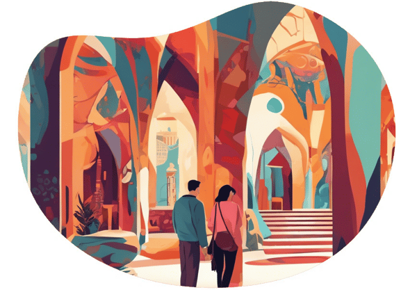 Historical Treasure Hunt at the Baku Museum date idea illustration