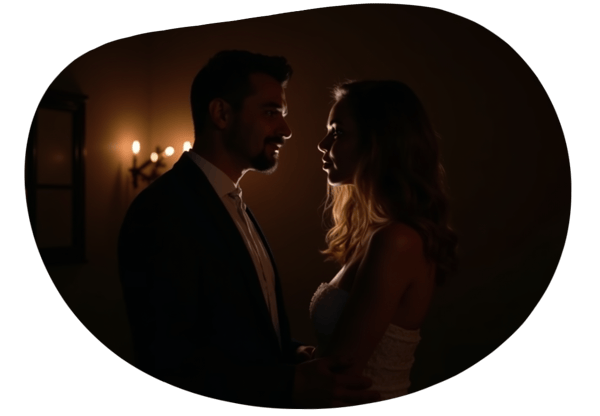 Hypnotic Seduction: The Male Hypnotist and His Female Assistant date idea illustration