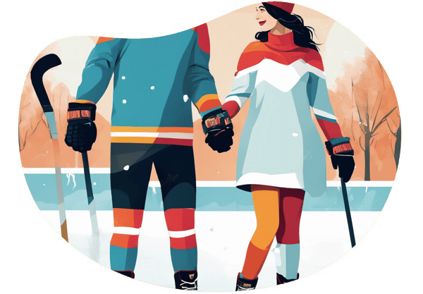 Icy Affair at the University Rink date idea illustration