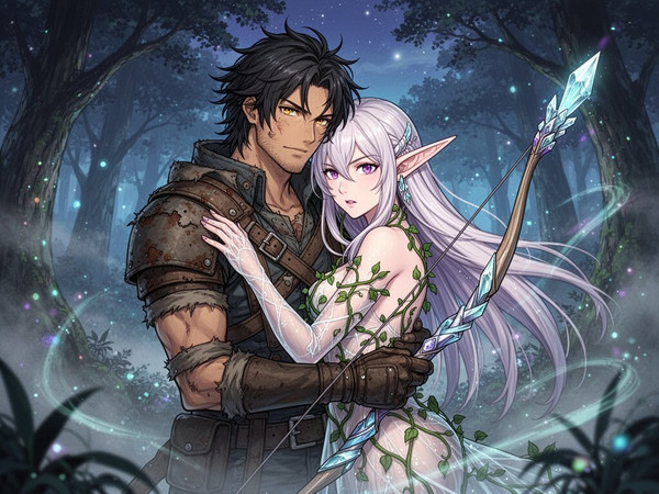 Flux 2 Turbo — Fantasy Romance in the Whispering Grove — Anime
