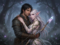 Flux 2 Turbo — Fantasy Romance in the Whispering Grove — Digital Art