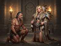 Flux 2 Turbo — Tribal Guardian's Desire — Digital Art