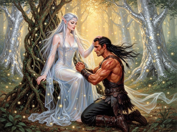 Flux 2 Turbo — The Elven Queen's Champion — Classic Romance