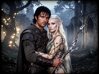 Flux 2 Turbo — Fantasy Romance in the Whispering Grove — Dark Fantasy