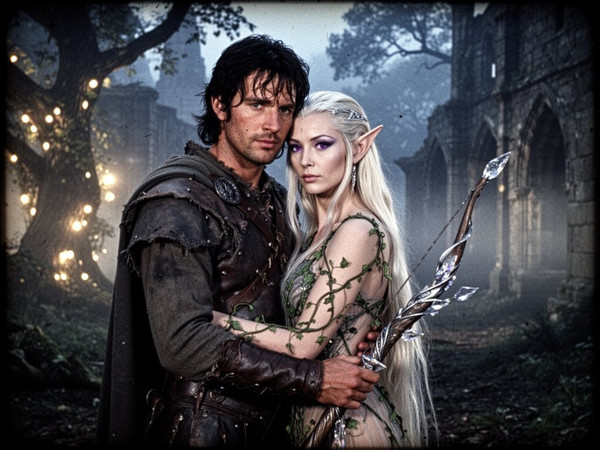 Flux 2 Turbo — Fantasy Romance in the Whispering Grove — Dark Fantasy