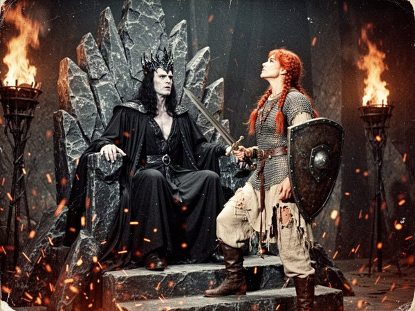 Flux 2 Turbo — The Shieldmaiden and the Dark Lord — Dark Fantasy