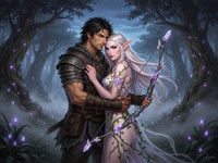Flux 2 Turbo — Fantasy Romance in the Whispering Grove — Epic Fantasy