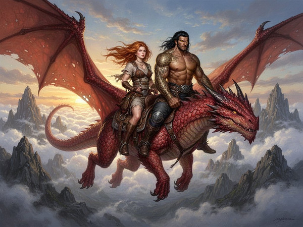 Flux 2 Turbo — Dragonrider at Dawn — Epic Fantasy