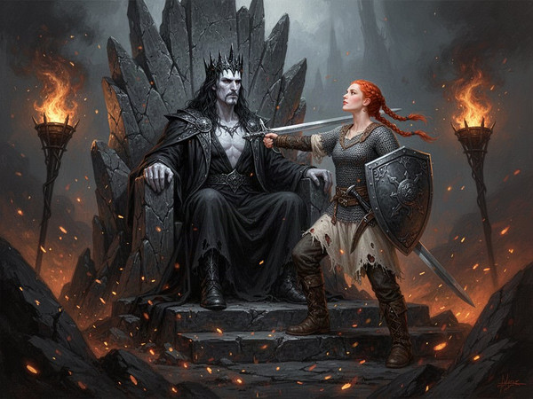 Flux 2 Turbo — The Shieldmaiden and the Dark Lord — Epic Fantasy