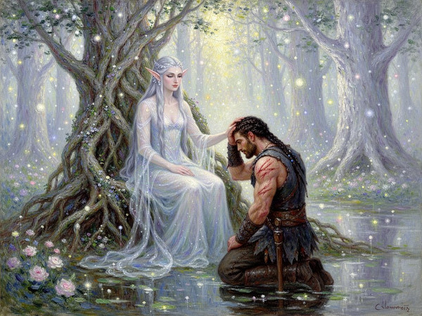 Flux 2 Turbo — The Elven Queen's Champion — Impressionism