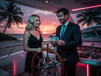 Flux 2 Turbo — Luxury Yacht Romance — Neo Noir