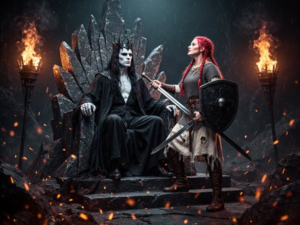 Flux 2 Turbo — The Shieldmaiden and the Dark Lord — Neo Noir