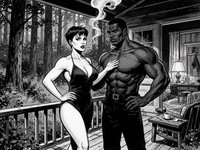 Flux 2 Turbo — Cabin in the Woods — Noir Comic