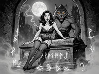 Flux 2 Turbo — Moonlit Horror-Erotica Blend — Noir Comic