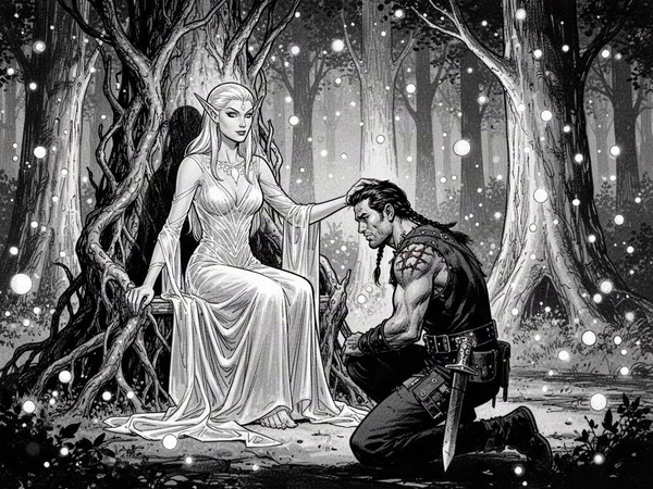 Flux 2 Turbo — The Elven Queen's Champion — Noir Comic