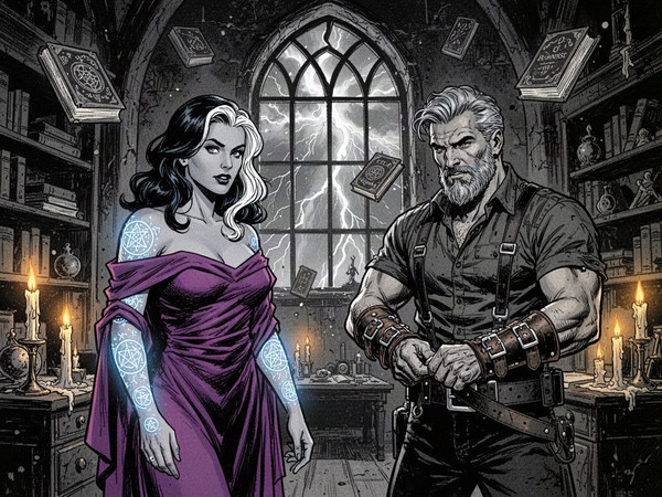 Flux 2 Turbo — A Night in the Sorceress's Tower — Noir Comic