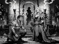 Flux 2 Turbo — Tribal Guardian's Desire — Noir Comic