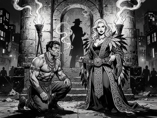 Flux 2 Turbo — Tribal Guardian's Desire — Noir Comic
