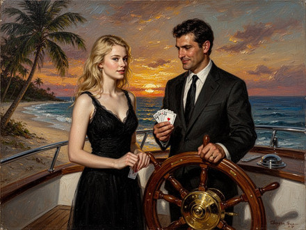 Luxury Yacht Romance — Oil Painting — Flux 2 Turbo