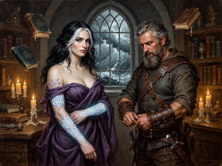 A Night in the Sorceress's Tower — Oil Painting — Flux 2 Turbo