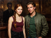 Flux 2 Turbo — Speakeasy Hidden Tension — Oil Painting