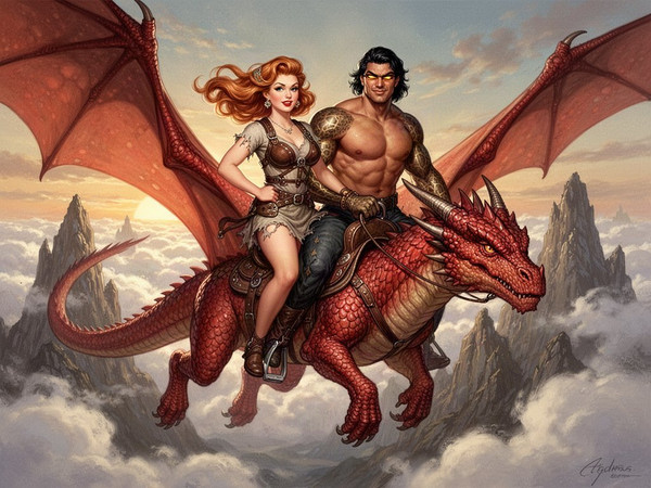 Flux 2 Turbo — Dragonrider at Dawn — Pin-Up