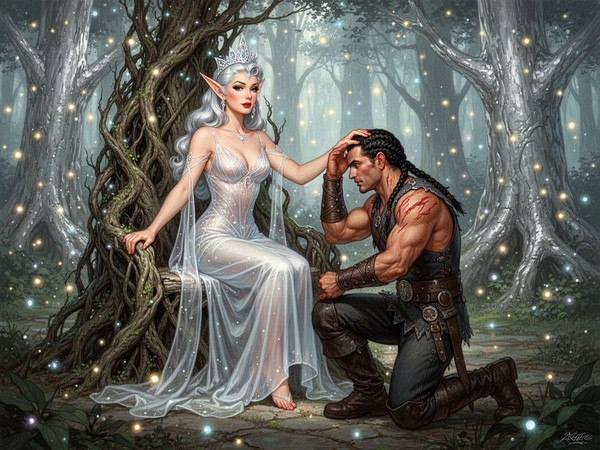 Flux 2 Turbo — The Elven Queen's Champion — Pin-Up
