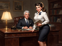 Flux 2 Turbo — Office Heat Classics — Pin-Up