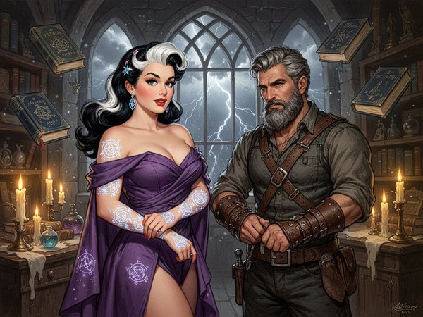 Flux 2 Turbo — A Night in the Sorceress's Tower — Pin-Up