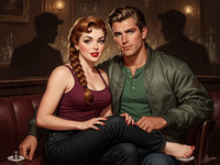 Flux 2 Turbo — Speakeasy Hidden Tension — Pin-Up