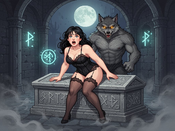 Flux 2 Turbo — Moonlit Horror-Erotica Blend — Pixel Art