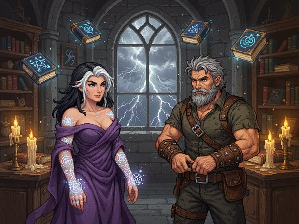 Flux 2 Turbo — A Night in the Sorceress's Tower — Pixel Art
