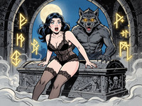 Flux 2 Turbo — Moonlit Horror-Erotica Blend — Pop Art