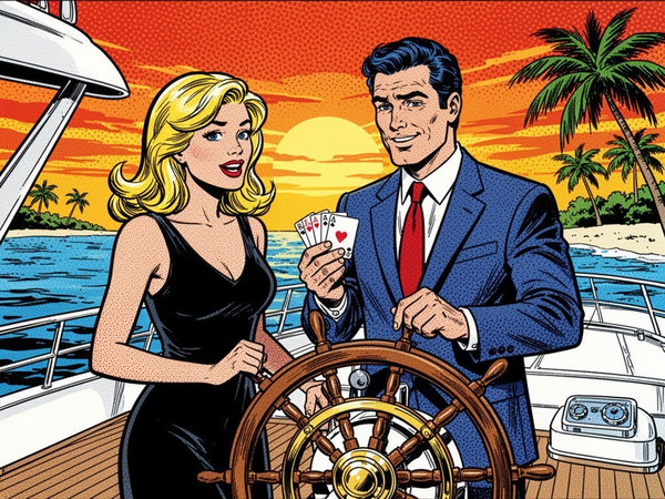 Flux 2 Turbo — Luxury Yacht Romance — Pop Art