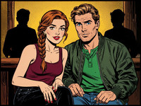 Flux 2 Turbo — Speakeasy Hidden Tension — Pop Art