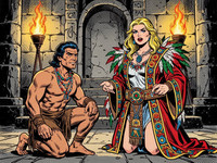 Flux 2 Turbo — Tribal Guardian's Desire — Pop Art