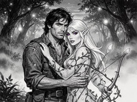 Flux 2 Turbo — Fantasy Romance in the Whispering Grove — Pulp Ink